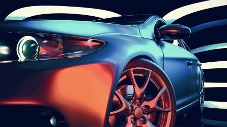 Car rendering in 3d