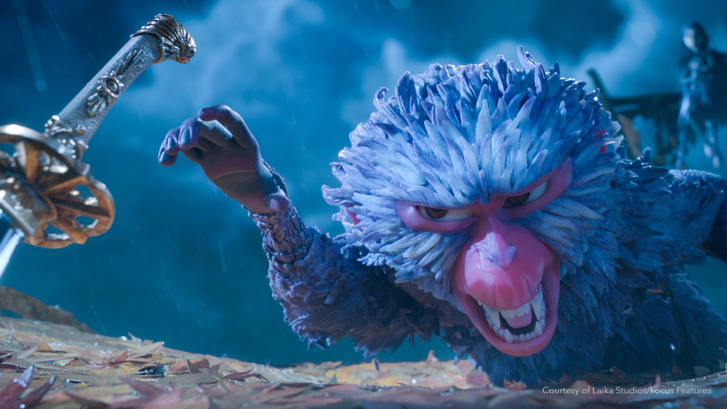 Monkey reaching for sword