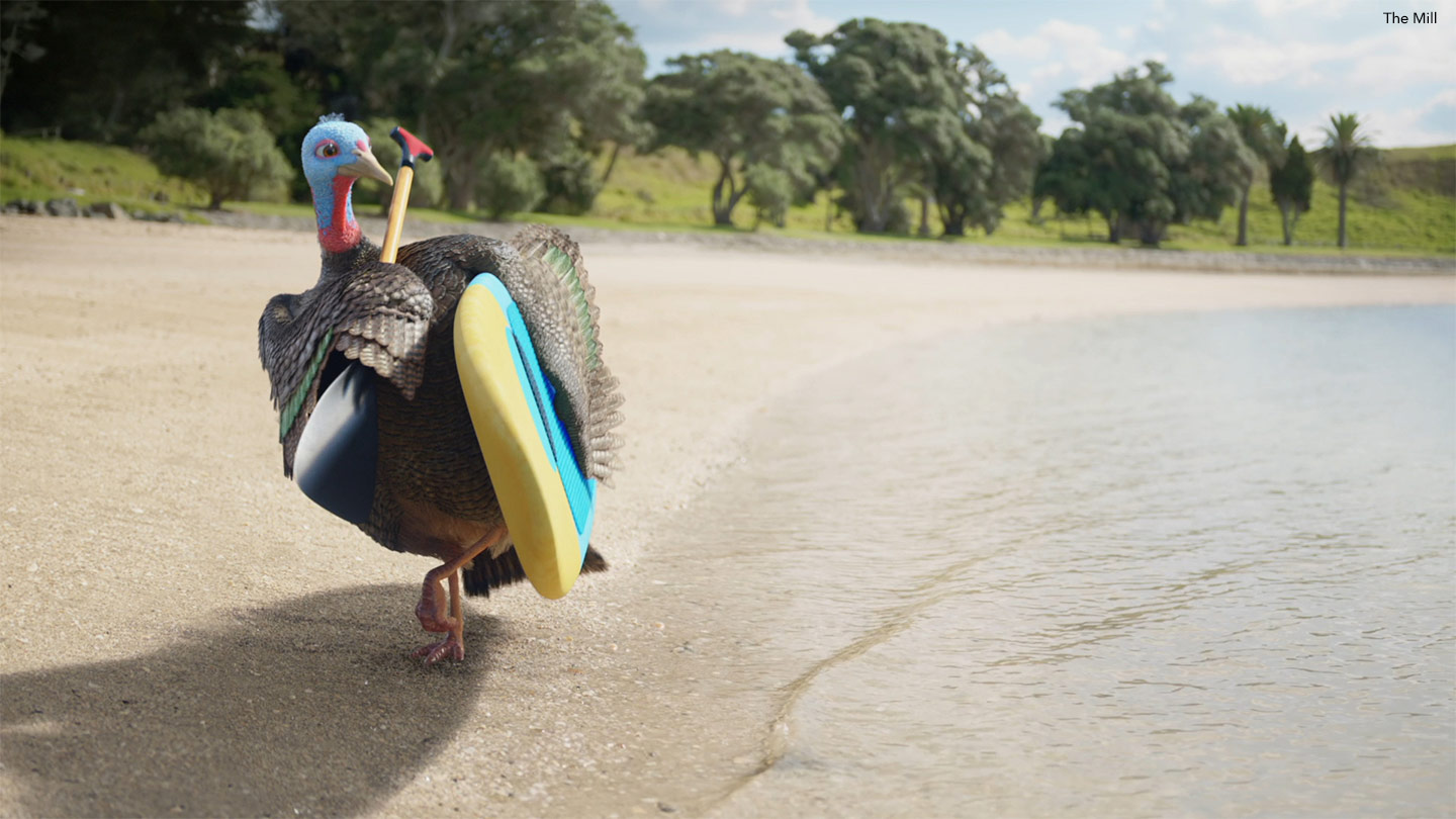 Turkey with a spade in 3d